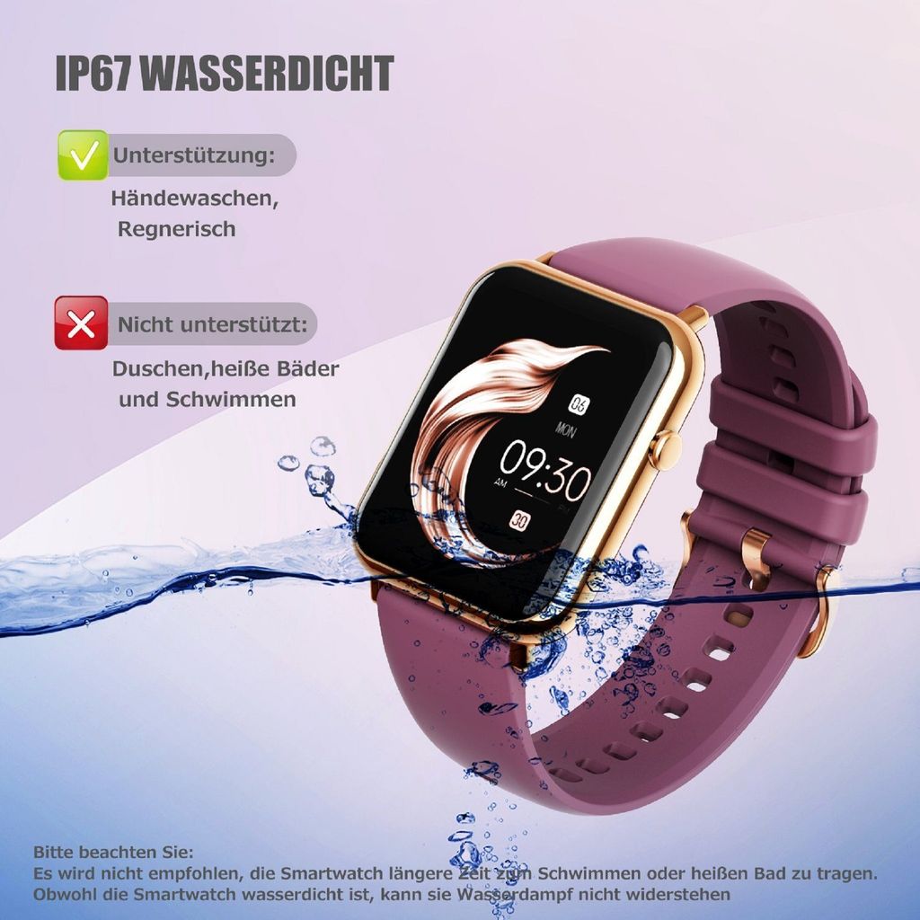 Smartwatch, Smartwatch Damen Herren, 1.69" HD Fitness Produktbild 5