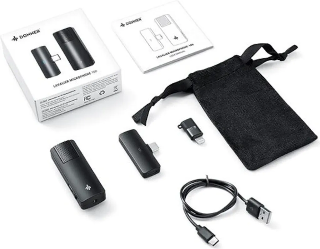 Donner LM-100 Microphone Lavalier Omnidirectionnel avec Clip en Métal - 2
