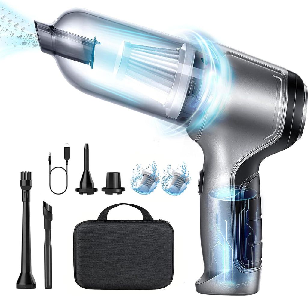 Akku-Handstaubsauger, 3 in 1 Auto-Staubsauger, 12000PA Handstaubsauger Kabellos