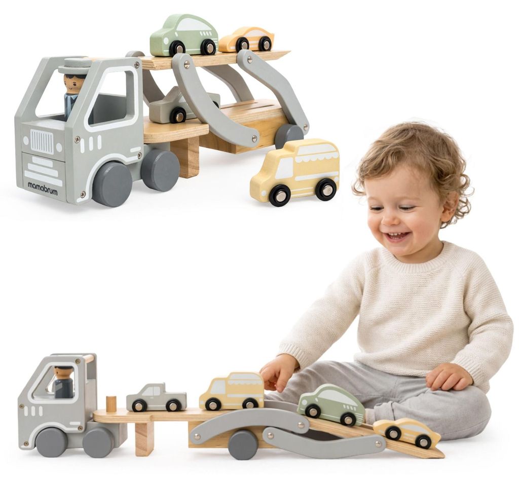 Camion de transport de voitures en bois Mamabrum avec Image du produit 