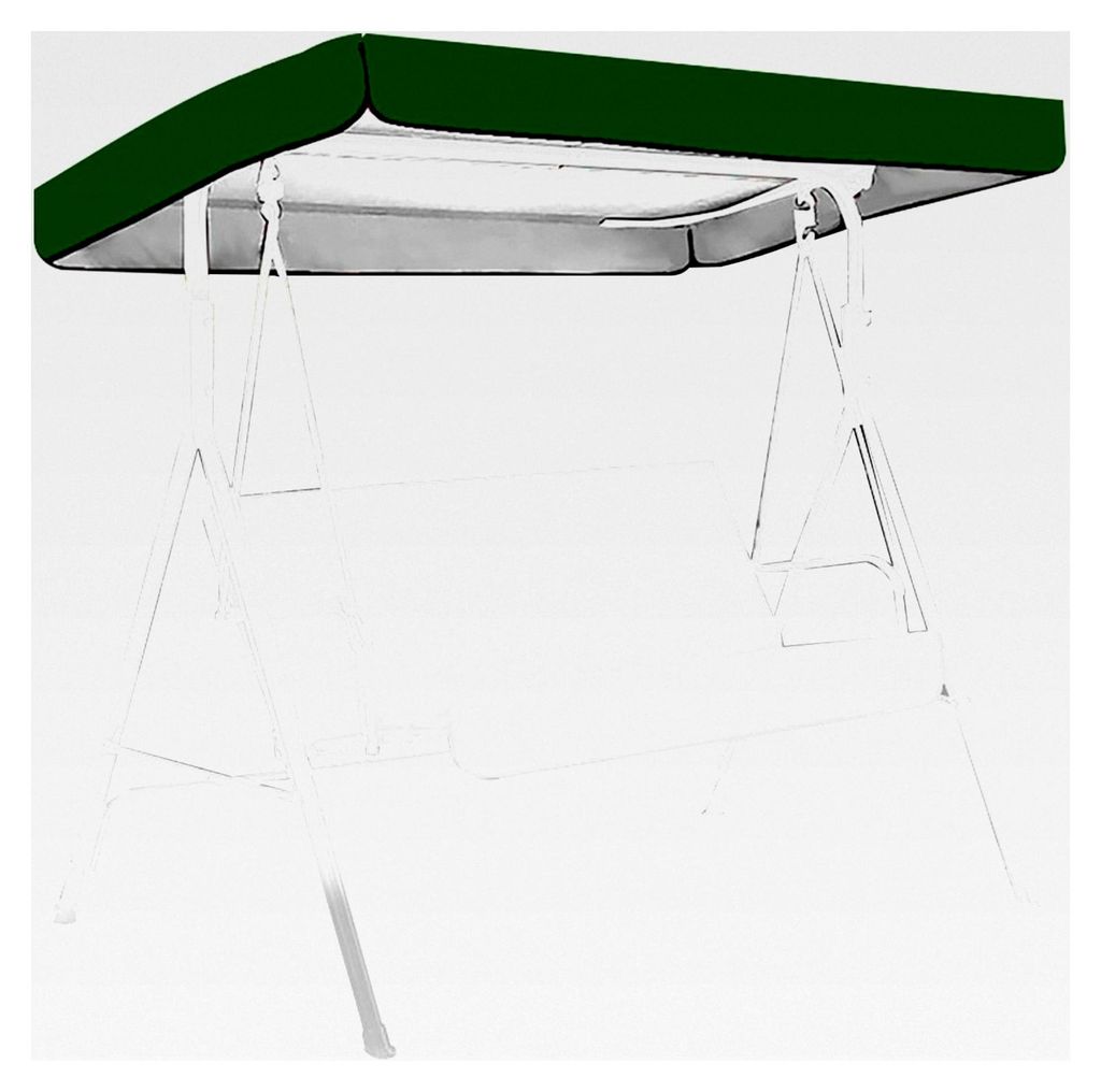 Ersatz für Swingstuhl-Baldachin für die Terrasse, wasserdichte Abdeckung aus 190-t-Polyester, 190x132x15 cm/20 cm (Grün)