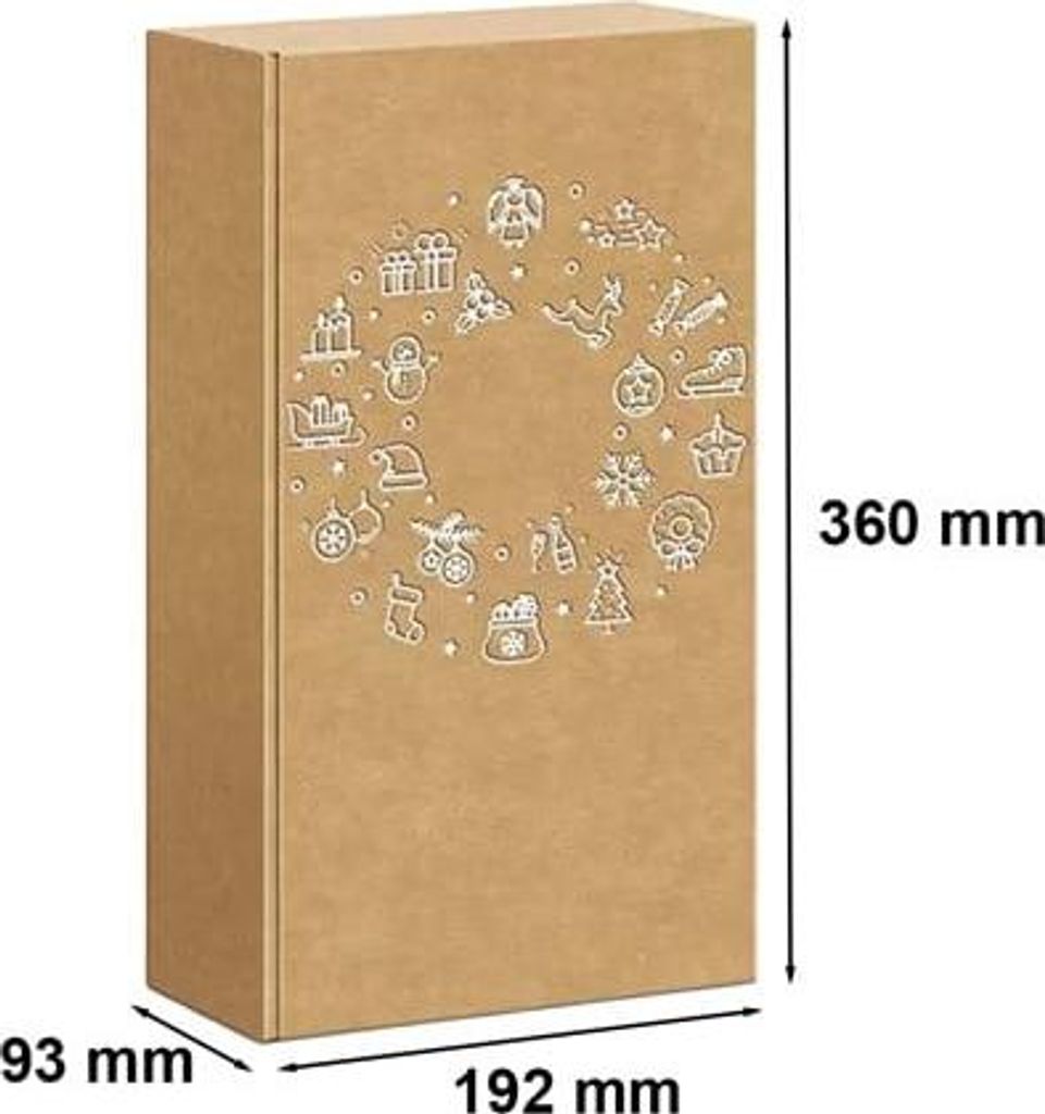 Premium-Weinkiste für 2 Flaschen SIMPLY 360 x 192 x 93 mm