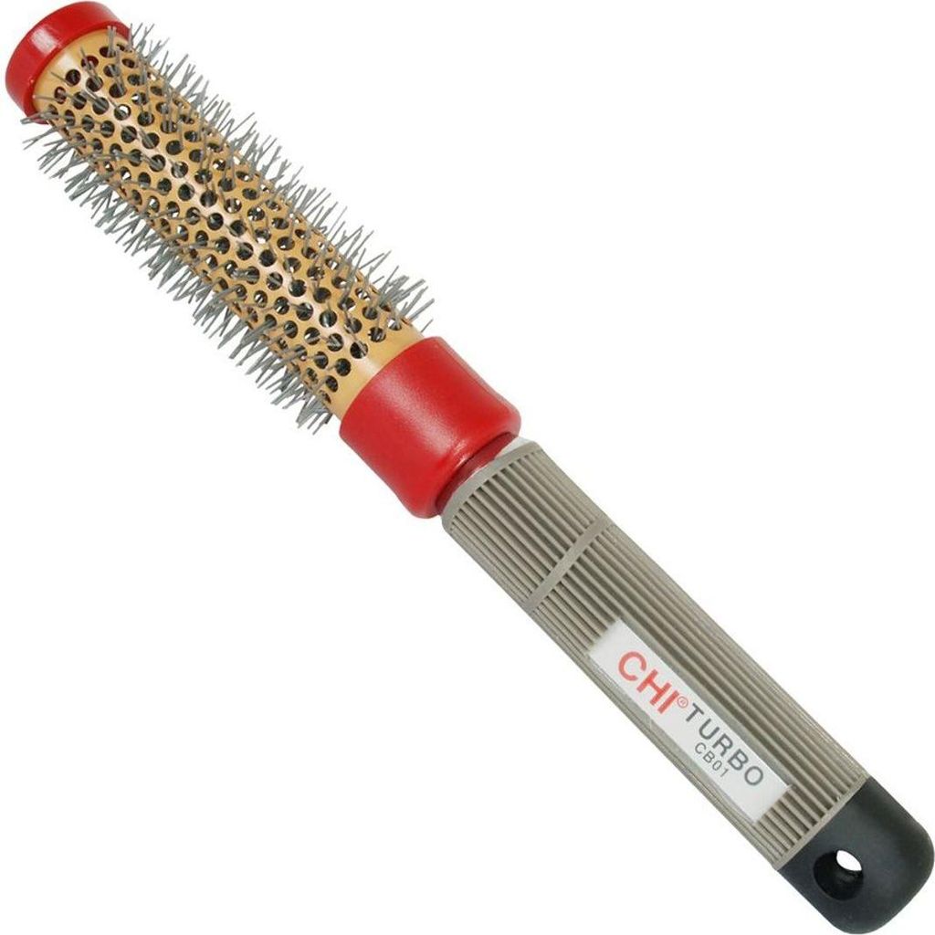 CHI Ceramic Round Nylon Small Brush Red & Gold 1 Count
