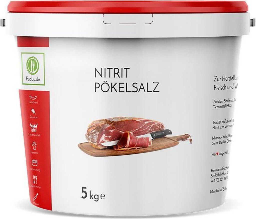 Fuduu.de - Sel nitrité / sel de saumure, seau de 5 kg Image du produit 
