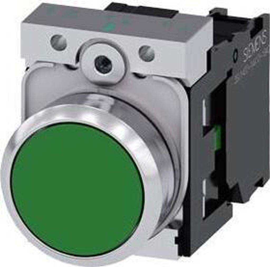 SIEMENS Komplettgerät 3SU1150-0AB40-1BA0 Drucktaster grün Metall 1 Schließer