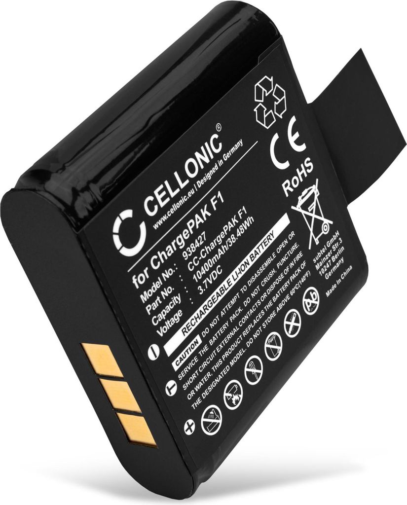 CELLONIC 1x Akku für Radio Kompatibel mit PURE Evoke D6, Evoke H4, Evoke H6, ChargePAK F1 - (10400mAh , 3.7V)