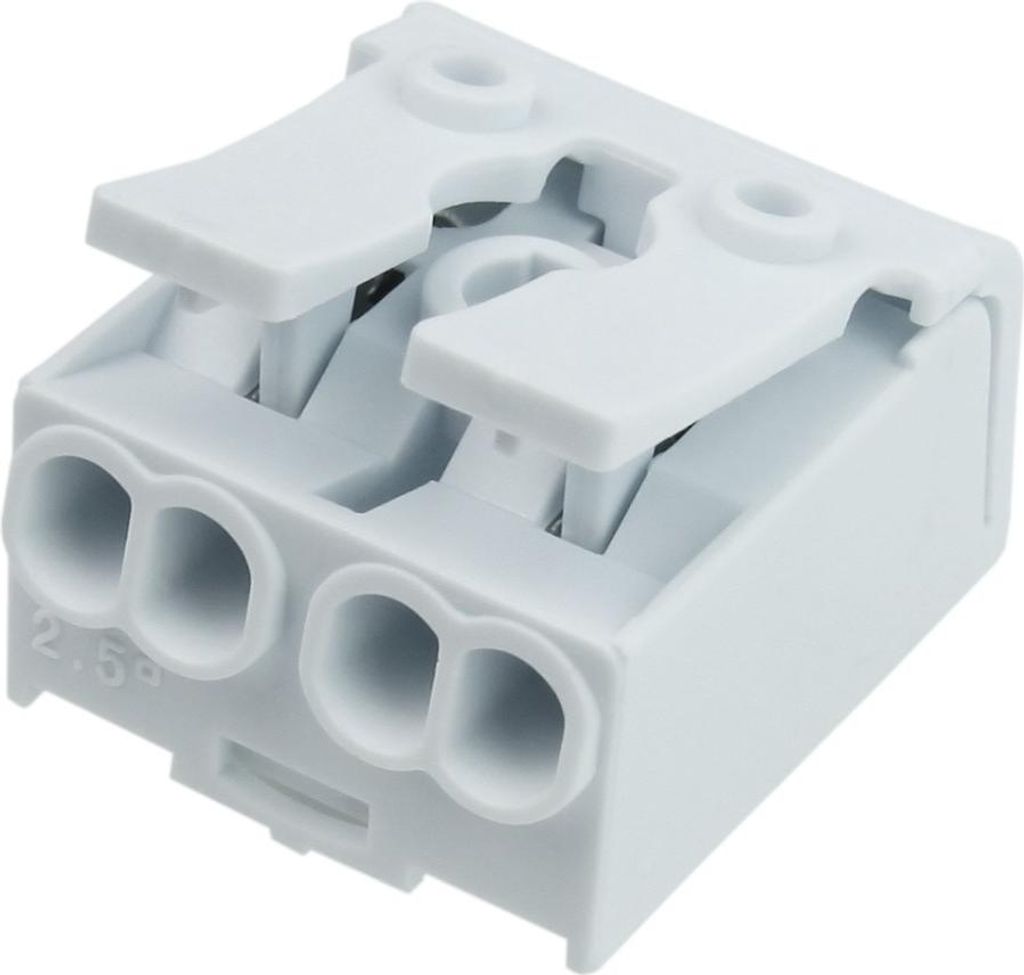 Lüsterklemme Leuchtenklemme 2-polig mit Hebel 0.75-2.5mm2 450V VDE DGN 3756