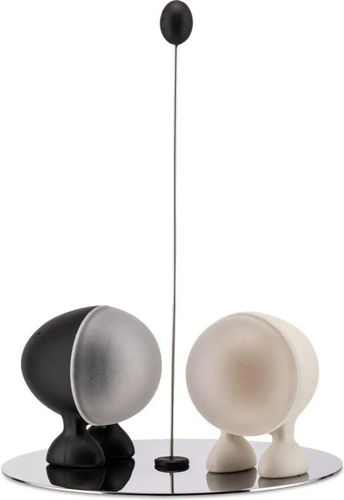 Set Duo Sel et Poivre en Laque Thermoplastique Noir et Blanc 31 cm
