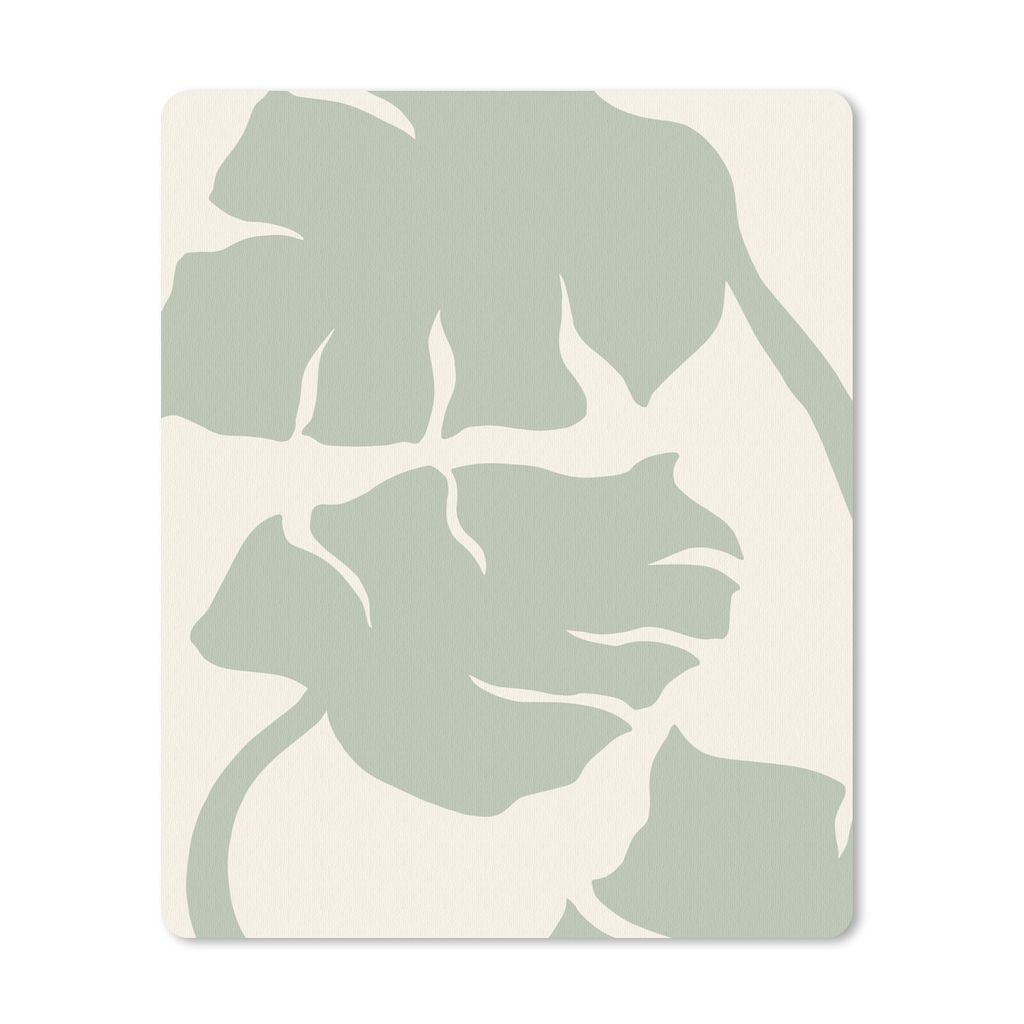 MuchoWow Mauspad Mousepad Monstera - Blätter - Grün - Pflanzen 30x40 cm - Mousepads - Maus Mat - Pad - Mausunterlage - Mausmatten