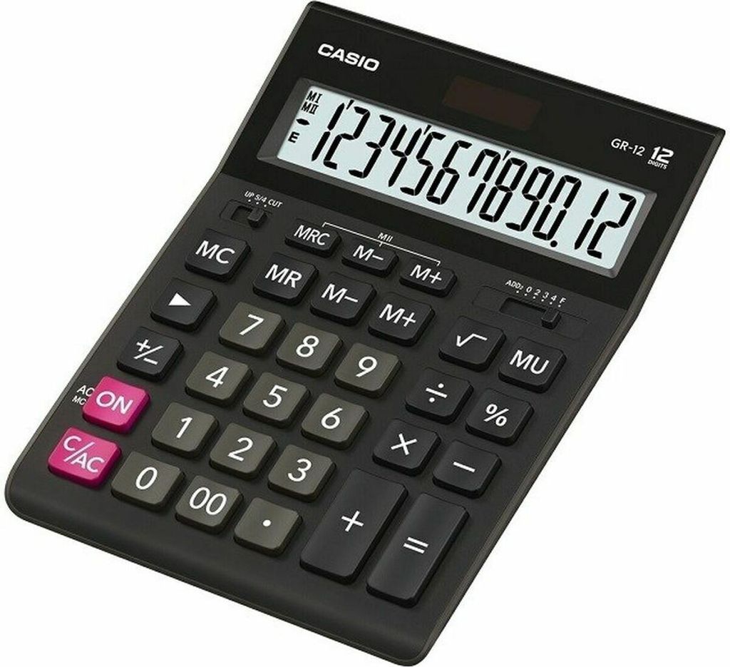 Casio GR-12C-BK-W-EP Taschenrechner Schwarz