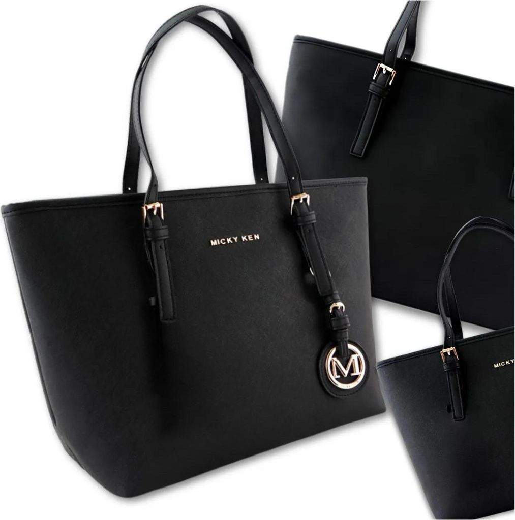 EDIBAZZAR | Große Damen-Schultertasche aus Leder, geräumiges A4-Format