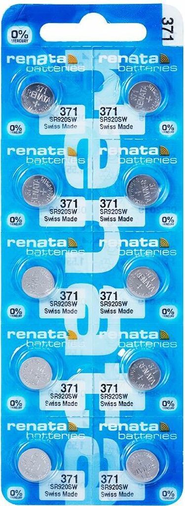 Renata 371 gombíková batéria 1,55V 9,5x2,1mm 10ks 4072 Obrázok produktu 