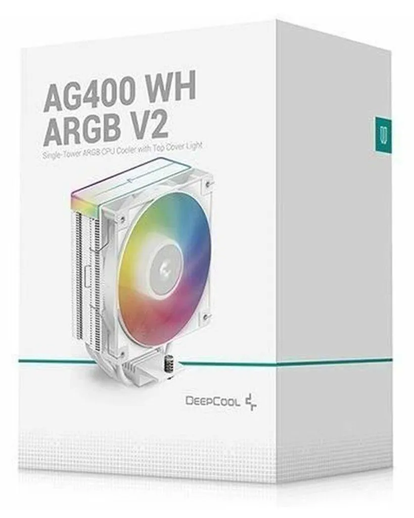 Deepcool AG400 WH ARGB V2 Refroidisseur CPU Intel et AMD Blanc - 8