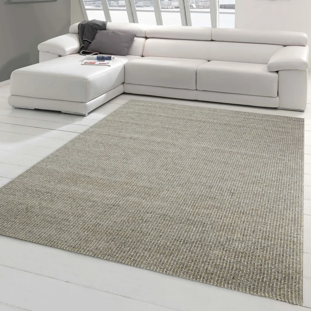 Tapis de chambre gris or 200x290 cm - Texture naturelle et finitions luxe