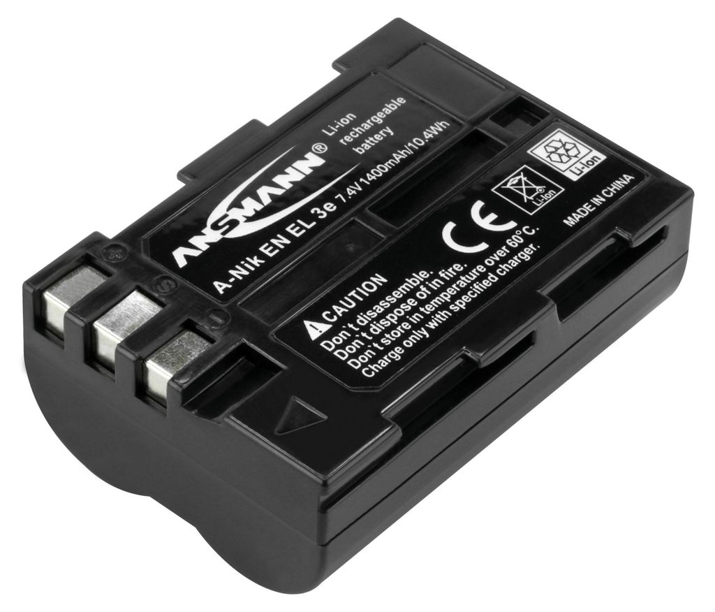 ANSMANN Li-Ion Akku A-Nik EN EL 3e 7,4V, 1400mAh, Produktbild 