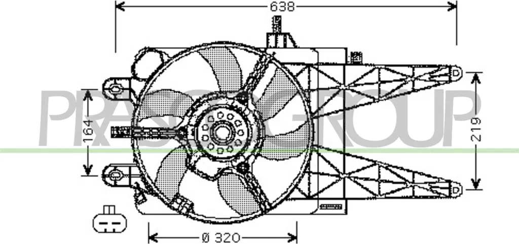 Ventilateur de refroidissement moteur pour Fiat Punto essence et diesel