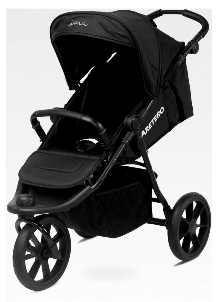 ELMA Kinderwagen Buggy - Buggy mit Liegefunktion - Klappbar, mit Regenschutz, Beinabdeckung und 5-Punkt-Sicherheitsgurt - 8,5 kg leicht - Schwarz