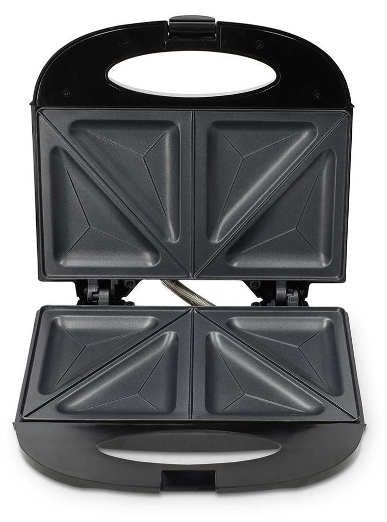 Melissa 16240112 - Sandwichmaker - 750W - Kompakter Sandwichtoaster mit Antihaftbeschichtung - Schwarz