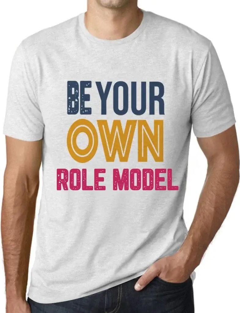 Herren Grafik T-Shirt Seien Sie Ihr eigenes Vorbild – Be Your Own Role Model – Öko-Verantwortlich Vintage Jahrgang Kurzarm Lustige Druck Gebur...
