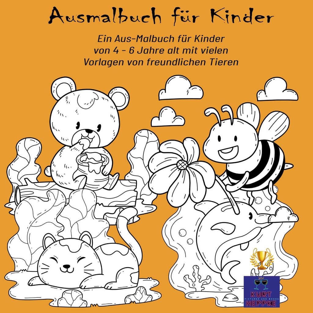 Malbuch für Kinder mit 40 Tiermotiven Produktbild 