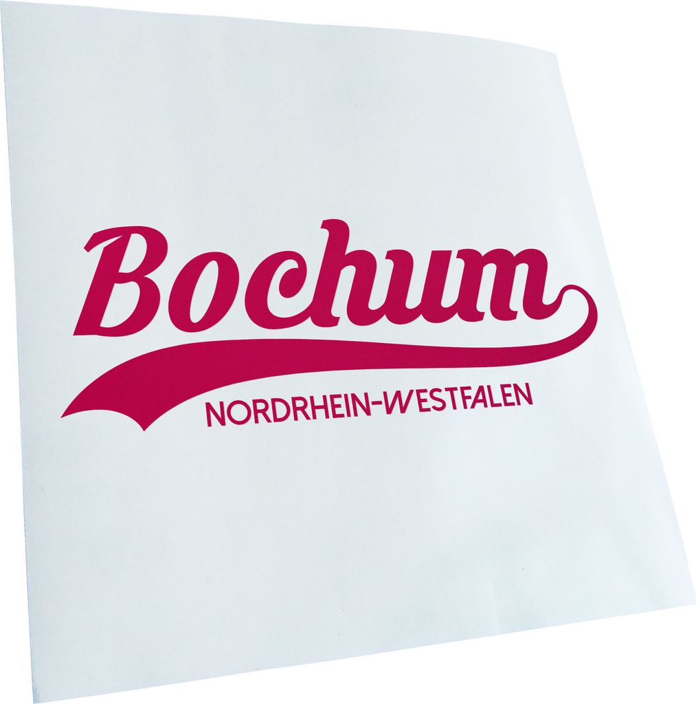 Kiwistar - Autoaufkleber - Bochum Nordrhein-Westfalen - Pink - 40x14cm - Aufkleber für Auto, Laptop, Fahrrad, LKW, Motorrad mehrfarbig JDM Decal R...
