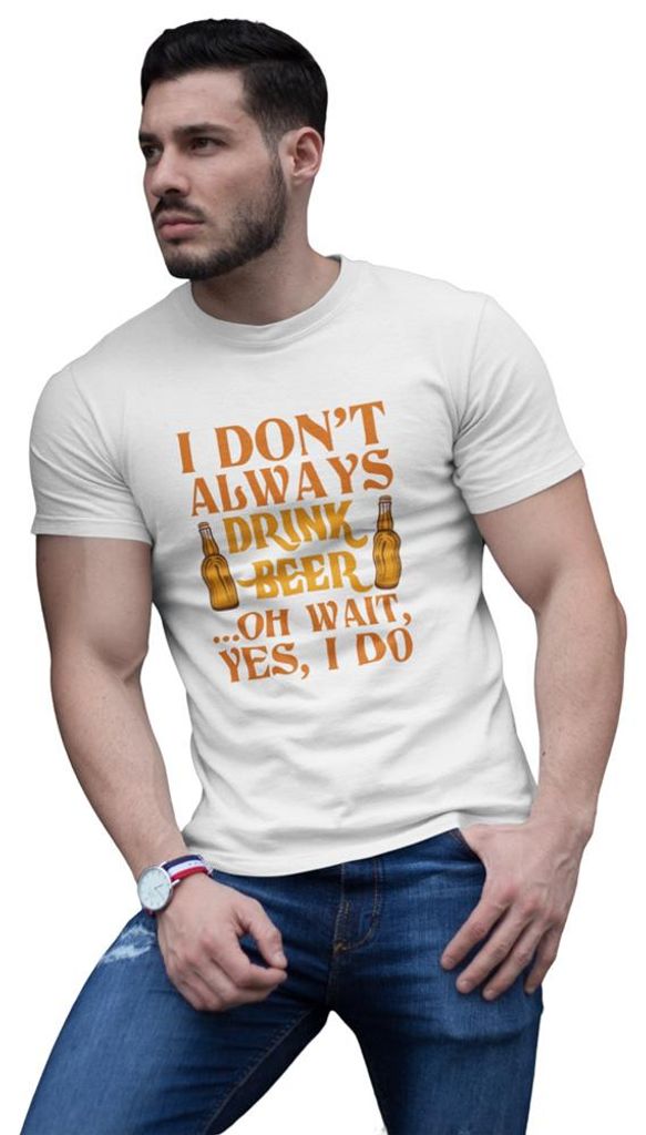 D&B Uni Polo ST00032 Beer Weiß-Größe L