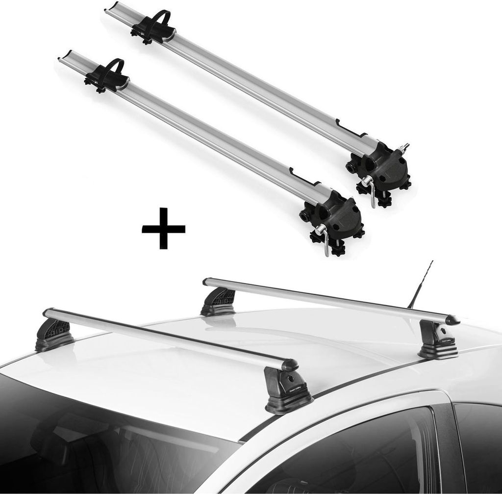 2x Fahrradträger Bike Pro + Dachträger VDP EVO ALU kompatibel mit für Mercedes Classe E Coupè (C207) 2 Türer 2009-2016