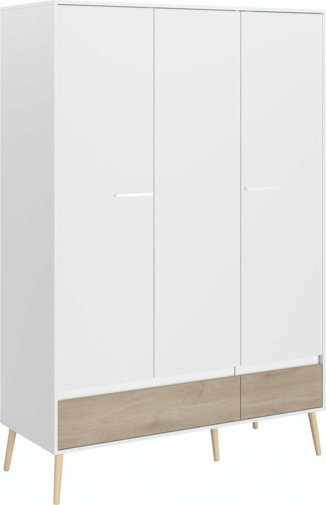 Dresser Hardy 135cm avec 3 Tren - petit-lait/chêne Image du produit 