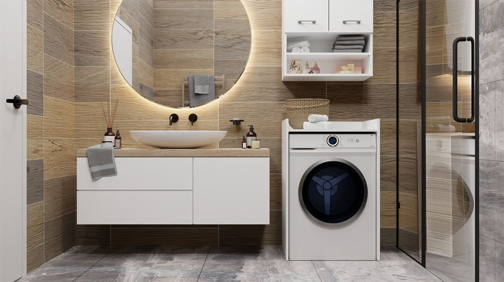 Waschmaschinenschrank Pola NP WHITE Produktbild 7