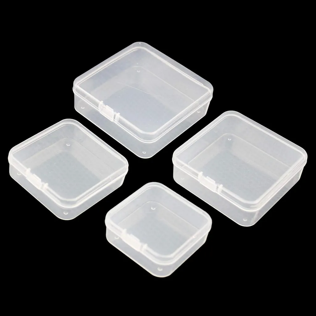 Mini-bacs de rangement empilables et transparents en lot de 32 unités