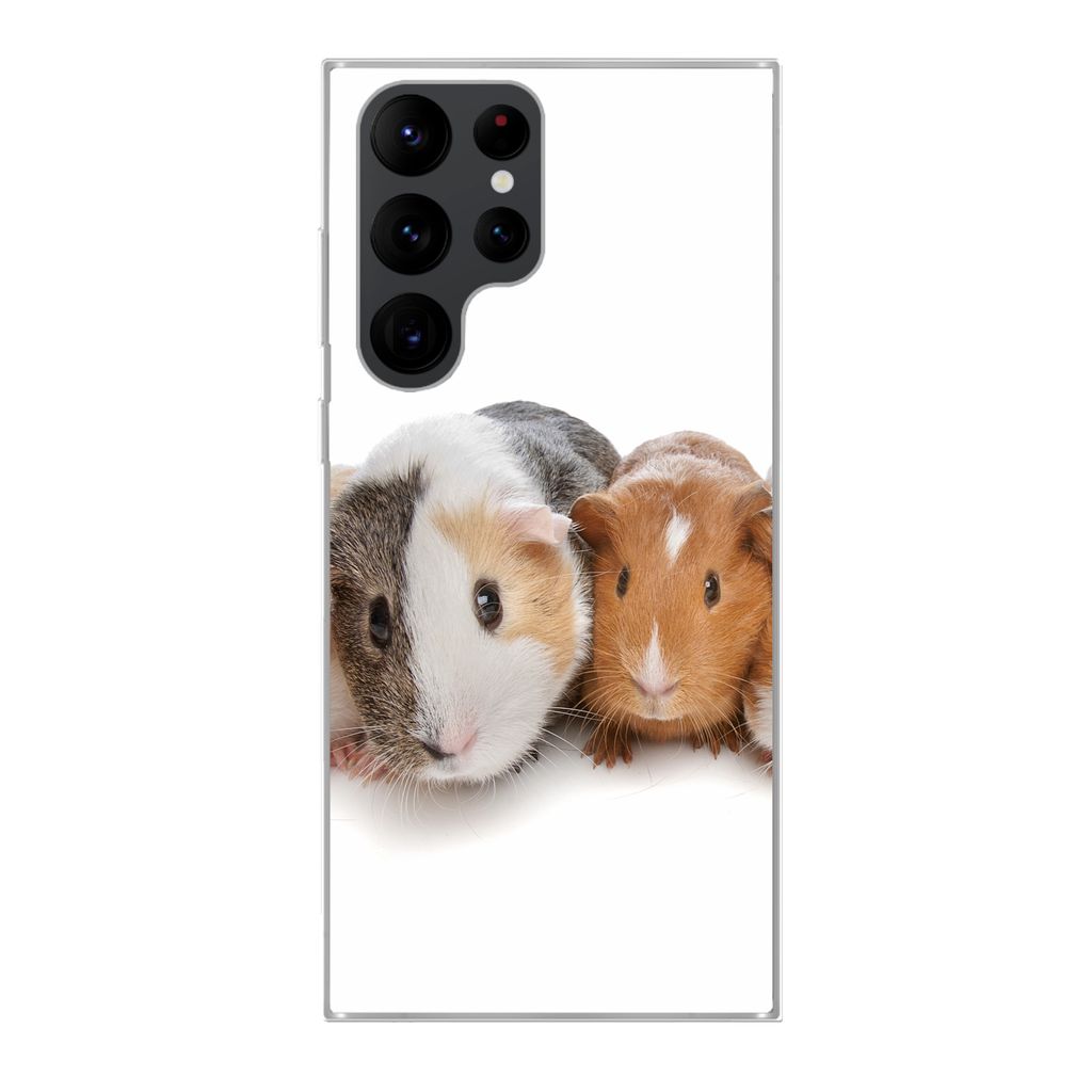MuchoWow Handyhülle Schutzhülle Hülle für Samsung Galaxy S22 Ultra Fünf Meerschweinchen Silikon Softcase Handy Hülle - Abbildung