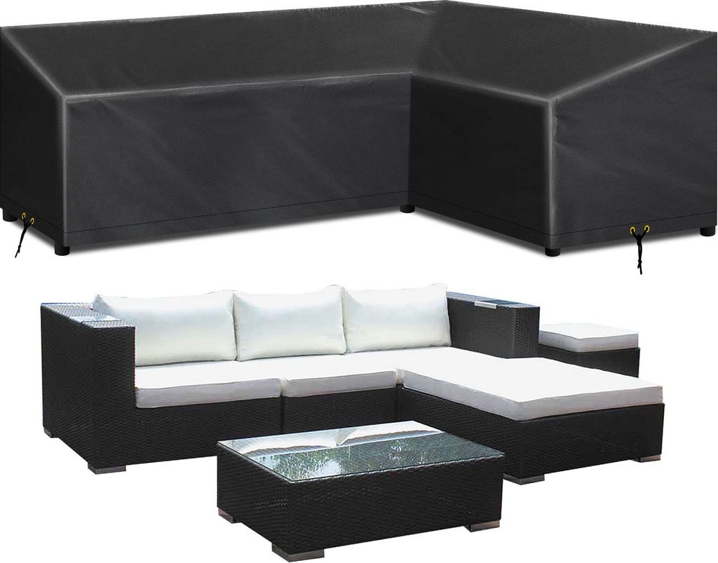 Abdeckungen Für Gartenmöbel Wasserdicht Winterfest 420D Oxford Gewebe Möbelschutzhülle für Gartentisch, Stühle, Sofa, 270x200x78x83cm