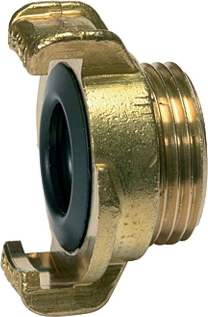 Riegler GEKA-Gewindestück, starr, Messing blank, G 1 1/2 AG