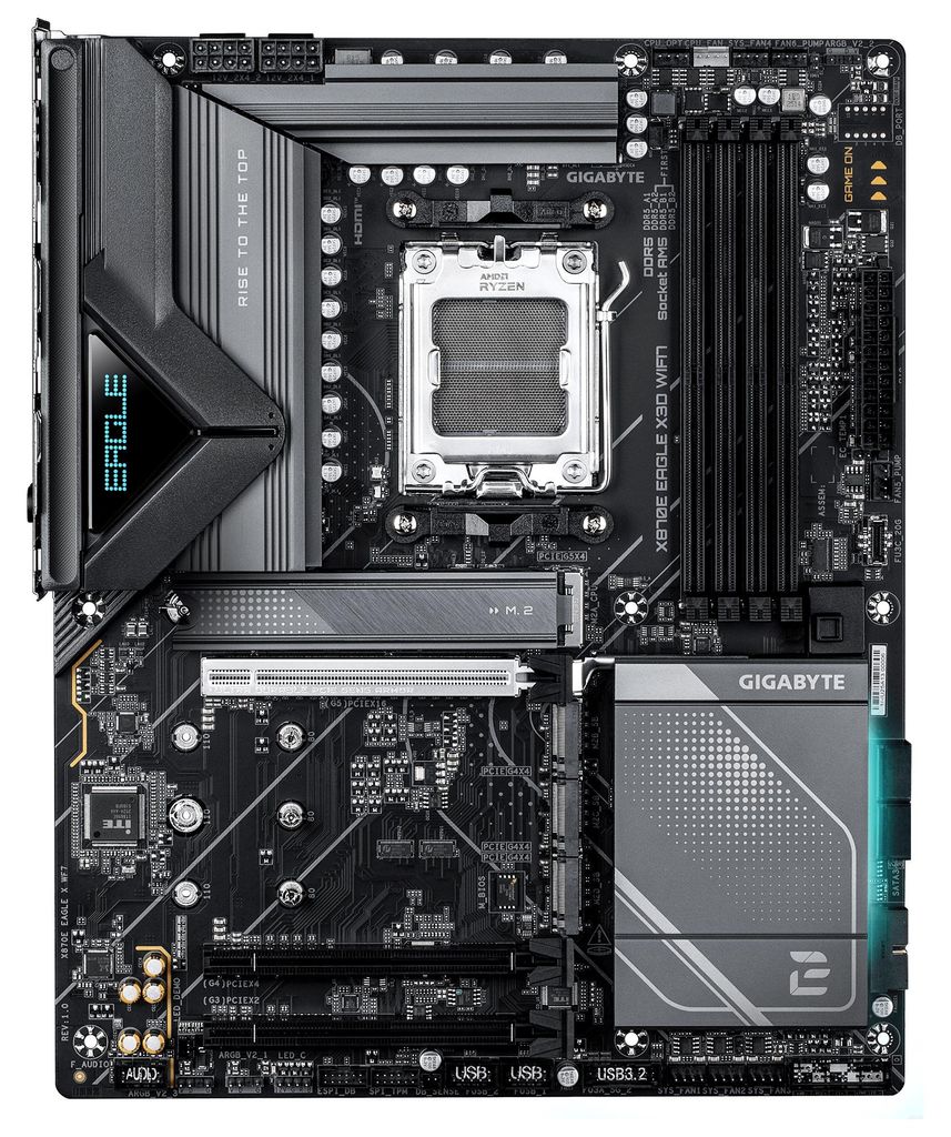 Gigabyte X870E EAGLE X3D WIFI7 - Motherboard - ATX - Socket AM5 - AMD X870E Chipsatz - USB4, USB 3.2 Gen 2, USB 3.2 Gen 1, USB-C 3.2 Gen 2x2, USB-C...