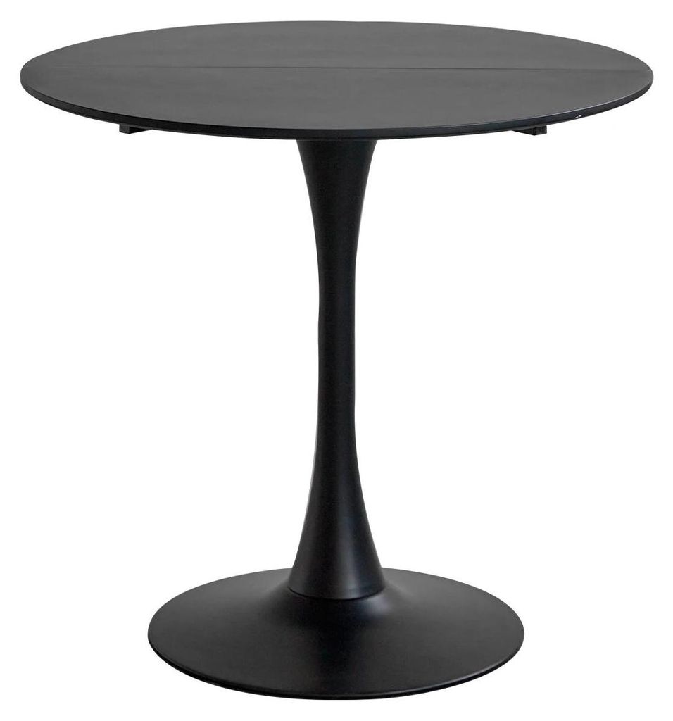 Runder Esstisch - Küchen-/Esszimmertisch - Durchmesser 80 cm - Kunststoff - Minimalistisch modern - Selbstmontage erforderlich - Blau