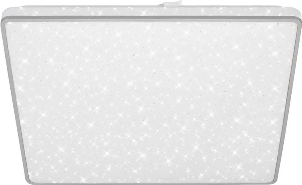 Plafonnier LED Effet Étoilé 24W Briloner Chrome avec Rétro-éclairage Plat