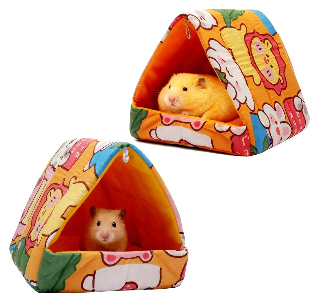 Hamster- und Kleintierhaus – Kuschelige Baumwollnester im XL-Design, 2er-Set, warm und hygienisch, vielseitig einsetzbar – Geeignetes Zubehör ...