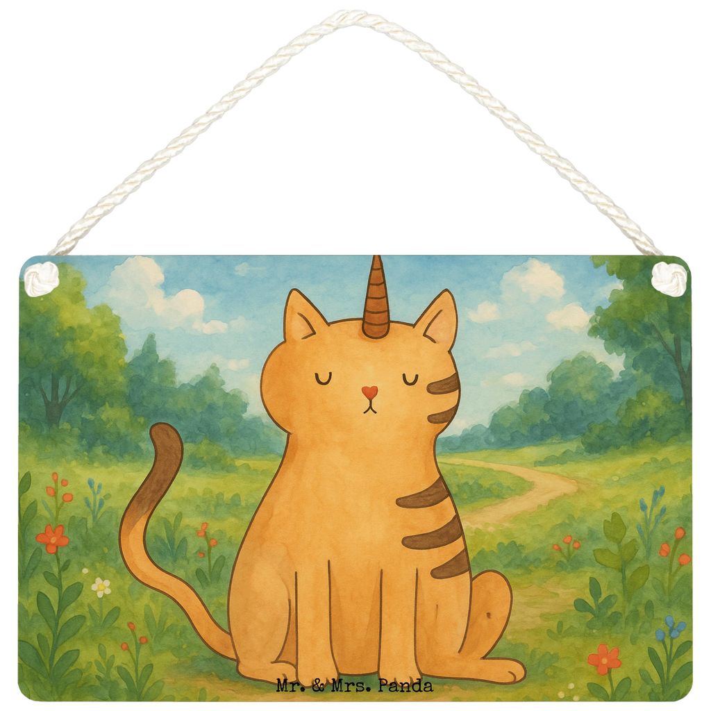 Mr. & Mrs. Panda Holzschild Einhorn Katze Design DIN A4 - Weiß - Geschenk, holzbild, kleine aufmerksamkeit, Unicorn, Wandbild Holz, Türschild, Gl...