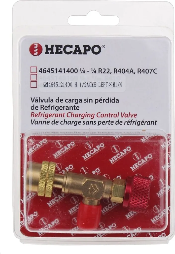 UNIVERSEEL - Valvola di connessione refrigerante per bombola di refrigerante R290