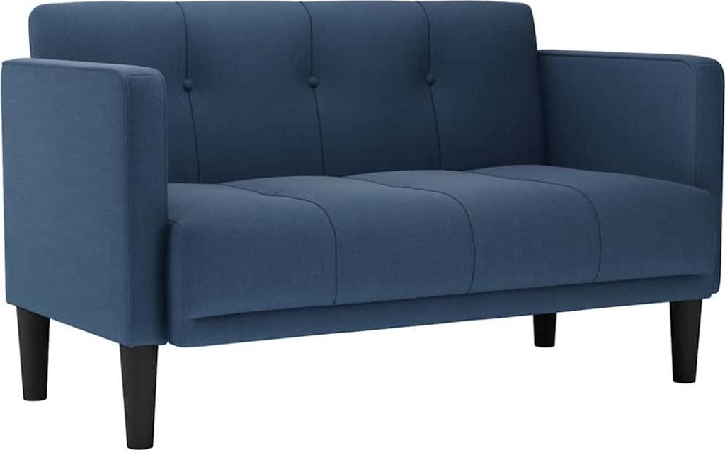 Zweisitzer-Sofa Blau 111 cm Stoff