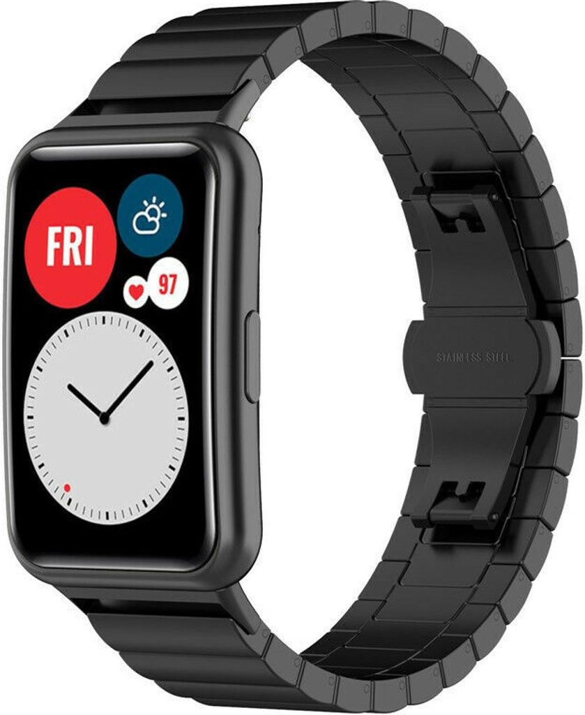 Strap-it Huawei Watch Fit Metallband (Schwarz)