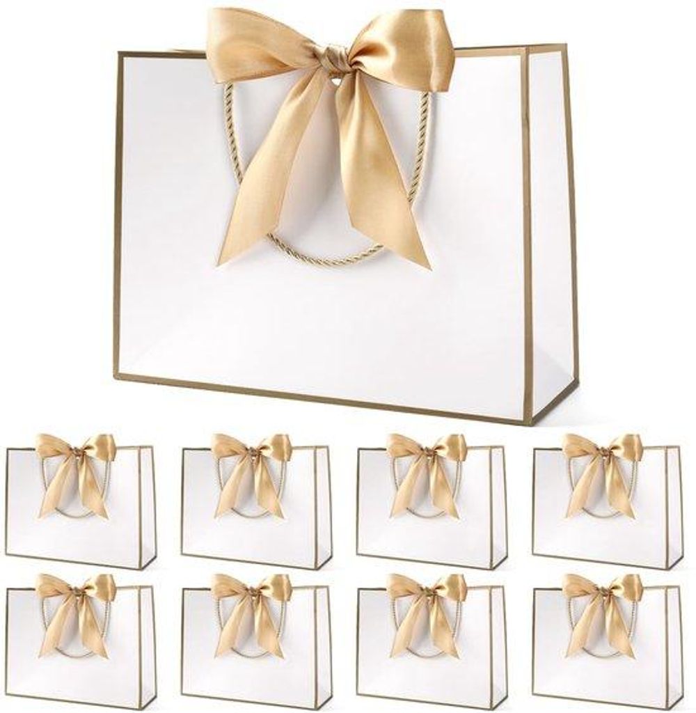 Geschenkzubehör in Weiß mit Goldfaden für verschiedene Anlässe