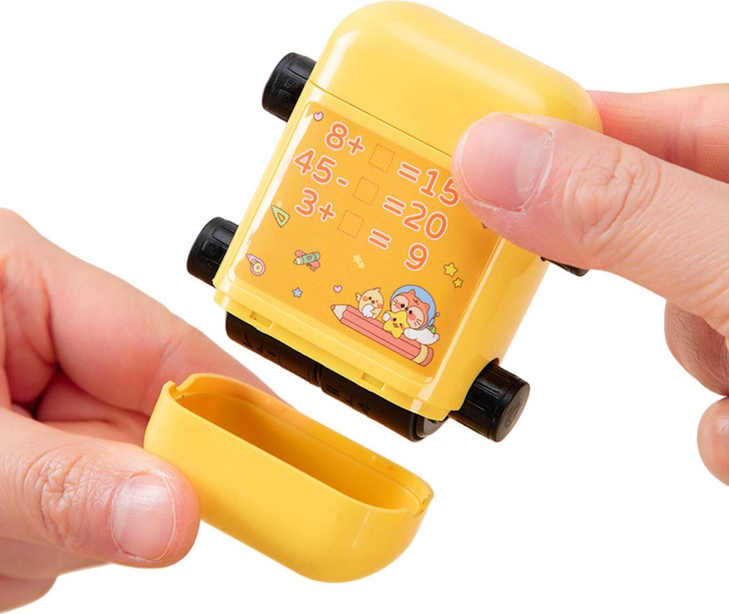 Math Roller Stamp Double Roller Stempelstempel von zufälligen Problemen Frage Maker Ergänzung Subtraktion Multiplikation Division Mathematik -Ler...
