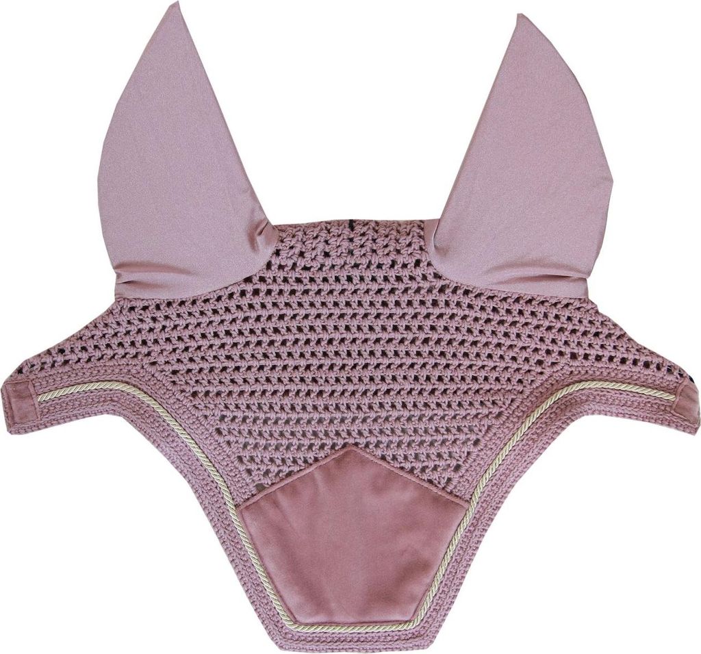 Kentucky Horsewear Fliegenmütze Wellington Velvet Altrosa Full