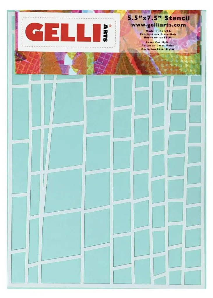 Pochoir Gelli Arts Échelle pour Créer des Fonds de Scrapbooking et Cartes