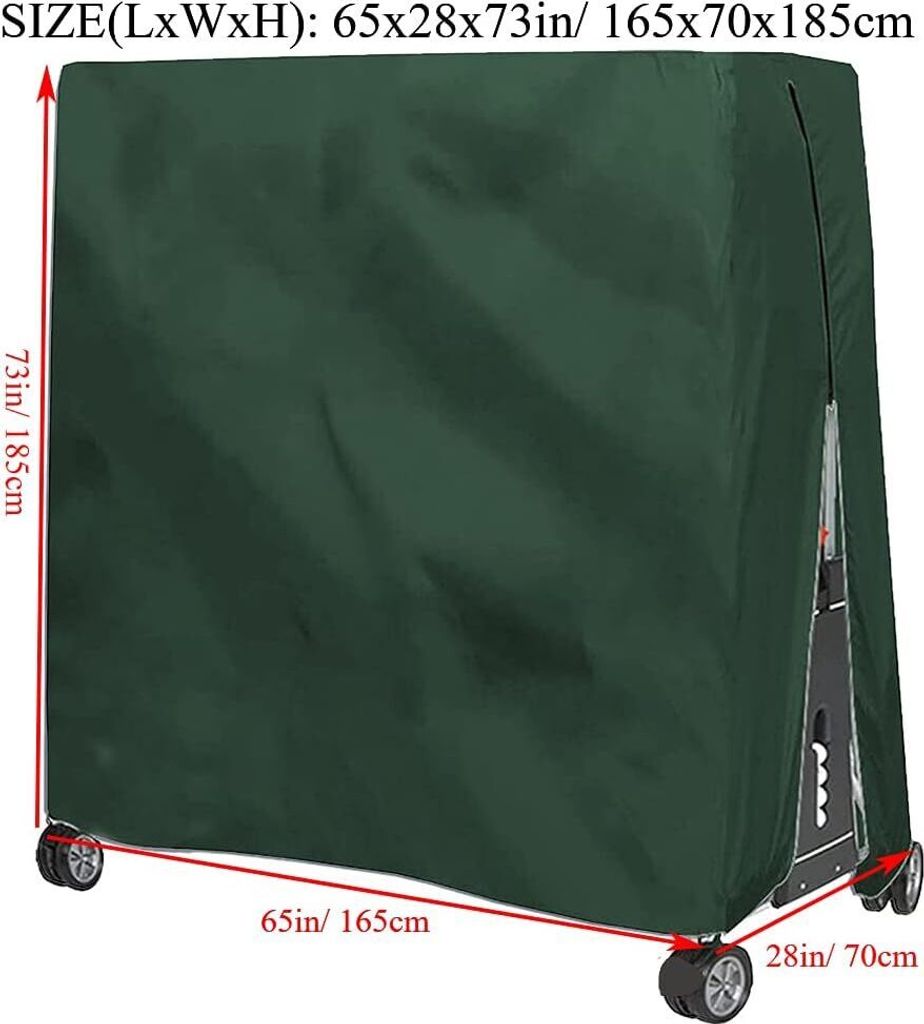 Tiardey Tischtennisplatten-Abdeckung Wasserdicht 280x153x73cm - Outdoor Schutz Für Tischtennistische