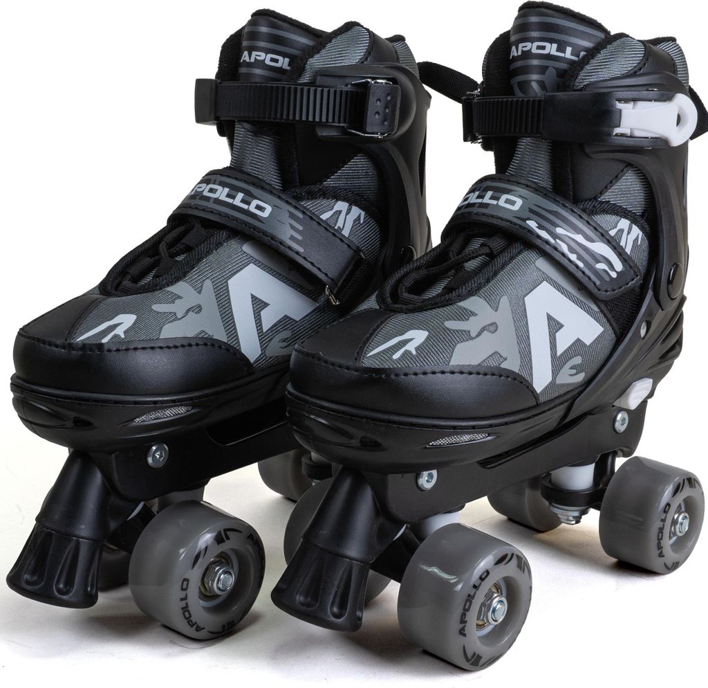 Apollo Champion Adjustable Quad Skate - verstellbare Rollschuhe mit LED Rädern für Kinder , Rollerskates für Jungen und Mädchen Größe S (31-3...