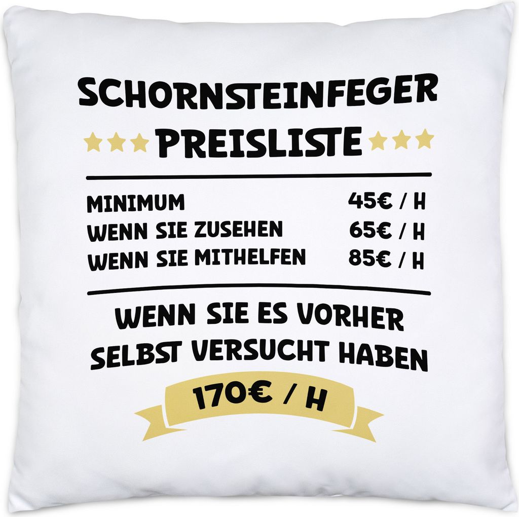 Schornsteinfeger Preisliste Kissen Dach Schornsteine Abgasleitungen Kaminöfen Lüftungsanlagen Kehrbesen Beruf