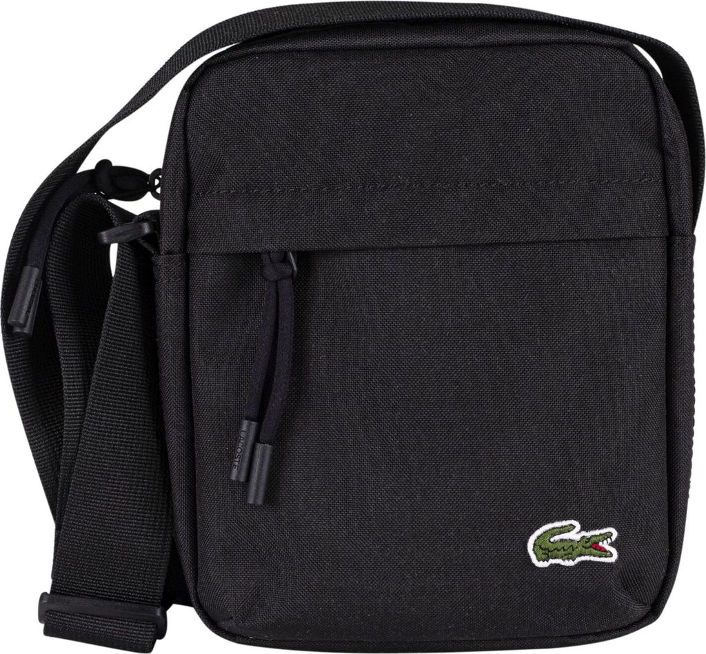 Lacoste Vertikale Kameratasche mit Logo, Schwarz One Size Produktbild 