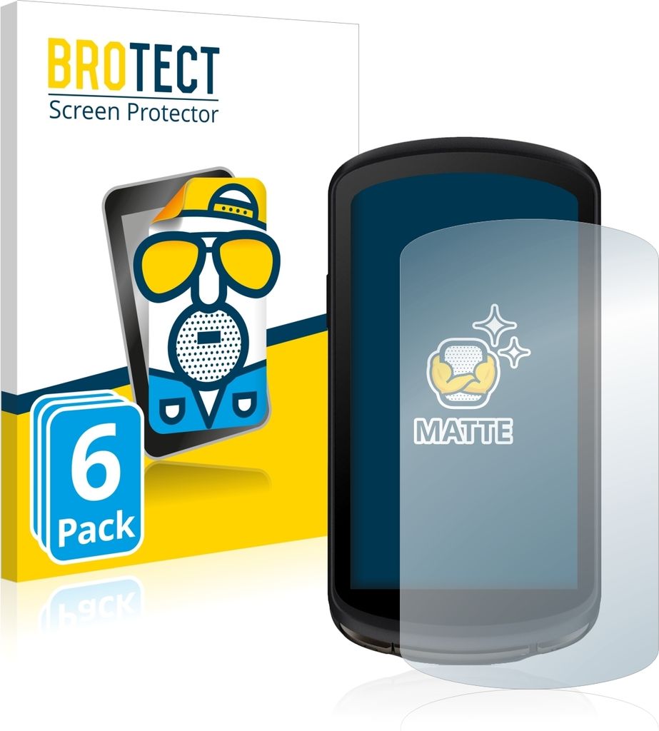 6x BROTECT Schutzfolie für Garmin Edge 1040 Solar Displayschutz Displayschutzfolie Folie Matt Entspiegelungsfolie